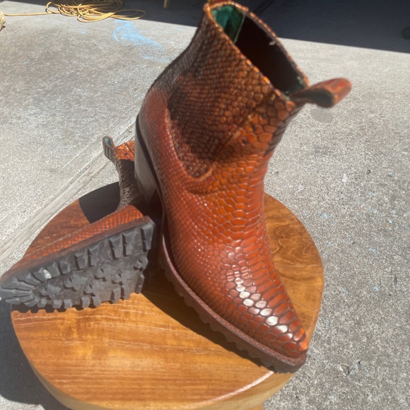 PSkaufman Hand dyed twister cowboy boots with Alta sole 8.5 - Picture 2 of 10